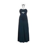 Self-Portrait Gray Viscose Casual Dress
